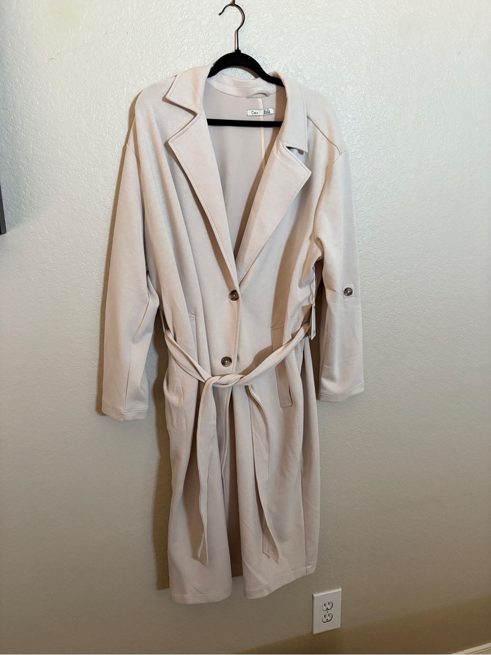 Dex Cream Jacket with Black Trim